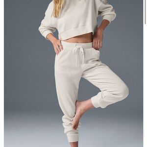 ALO Yoga Cream Track Pants